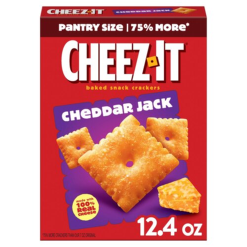 Cheez-It Cheddar Jack Baked Snack Crackers Pantry Size, 12.4 oz
