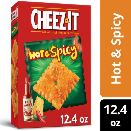 Cheez-It Hot & Spicy Baked Snack Crackers Pantry Size, 12.4 oz