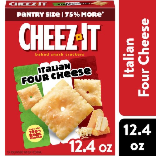 Cheez-It Italian Four Cheese Baked Snack Crackers Pantry Size, 12.4 oz