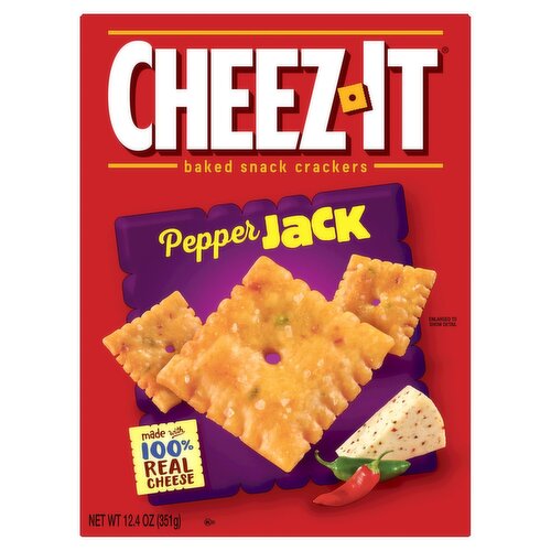 Cheez-It Pepper Jack Baked Snack Crackers, 12.4 oz