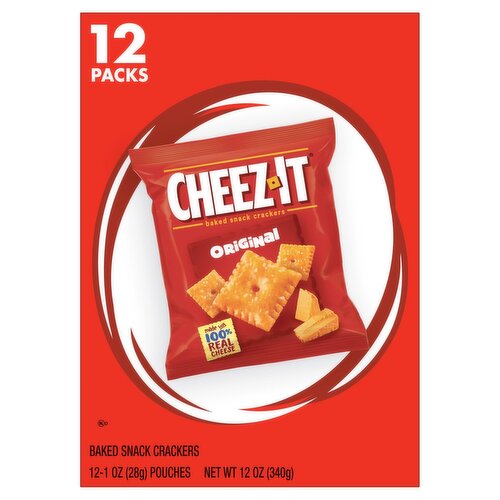 Cheez-It Original Baked Snack Crackers, 1 oz, 12 count