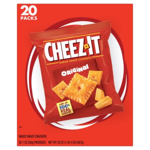 Cheez-It Original Baked Snack Crackers, 1 oz, 20 count - ShopRite