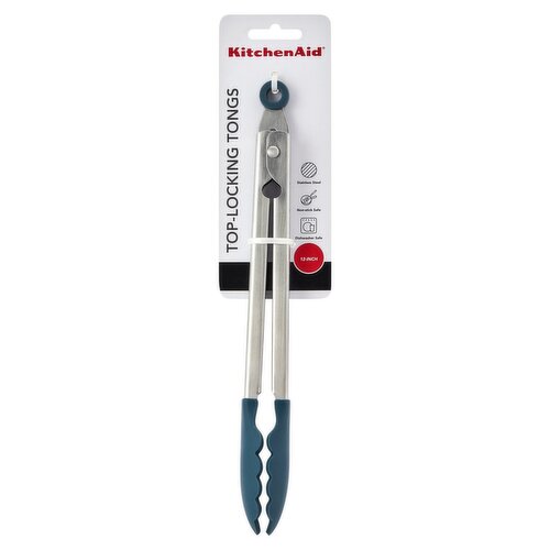 KitchenAid 12-Inch Top-Locking Tongs, Agave