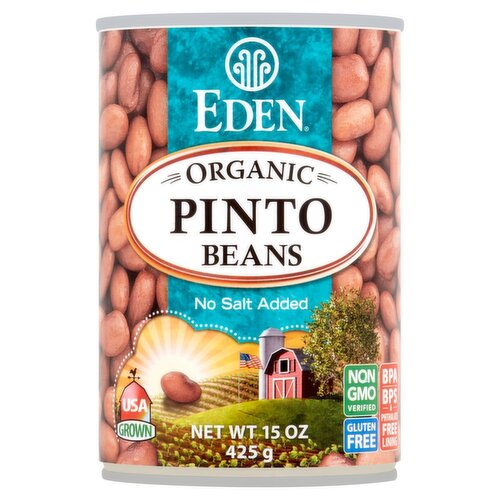 Eden Organic No Salt Added Pinto Beans, 15 oz