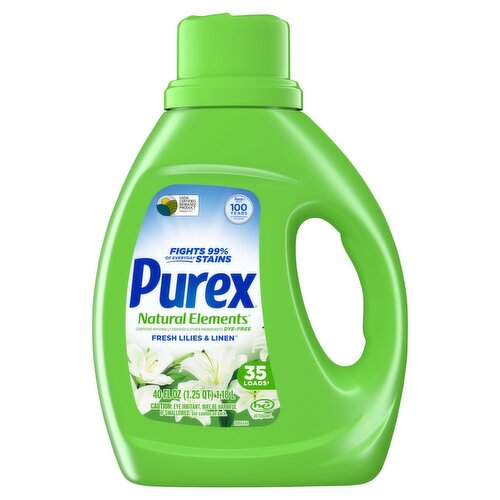 Purex Fresh Lilies & Linen Natural Elements Detergent, 35 loads, 40 fl oz