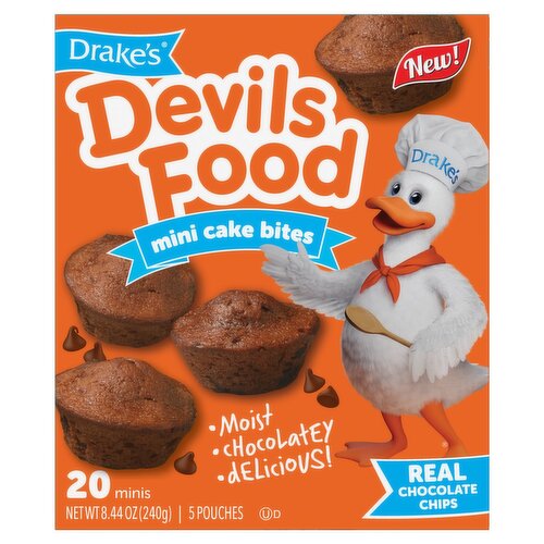 Drake's Devils Food Mini Cake Bites, 5 count, 8.44 oz