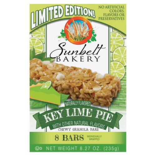 Sunbelt Bakery Key Lime Pie Chewy Granola Bars Limited Edition!, 8 count, 8.27 oz