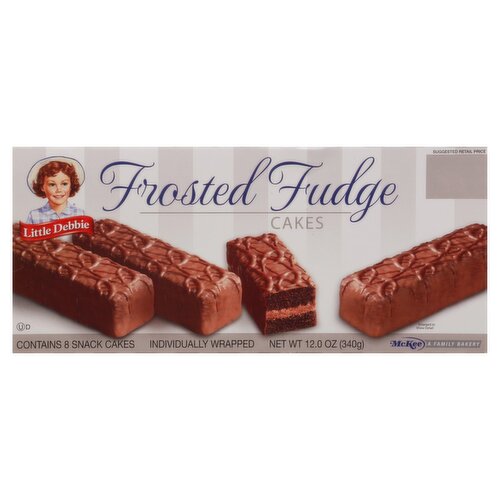 McKee Little Debbie Frosted Fudge Snack Cakes, 8 count, 12.0 oz