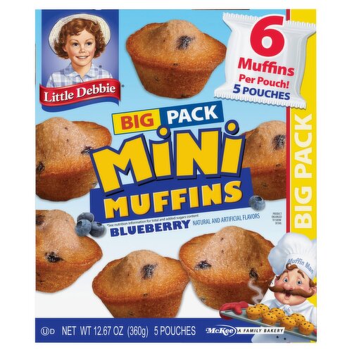 McKee Little Debbie Blueberry Mini Muffins Big Pack, 5 count, 12.67 oz