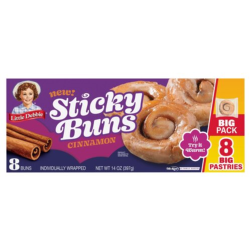 Little Debbie Cinnamon Sticky Buns Big Pack, 8 count, 14 oz
