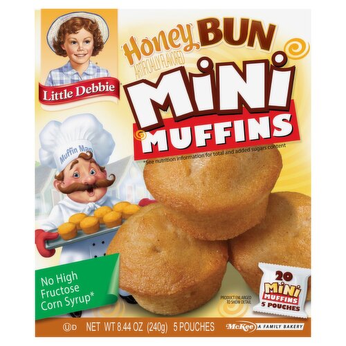 McKee Little Debbie Honey Bun Mini Muffins, 5 count, 8.44 oz