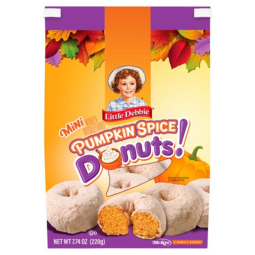 McKee Little Debbie Mini Pumpkin Spice Donuts, 7.74 oz