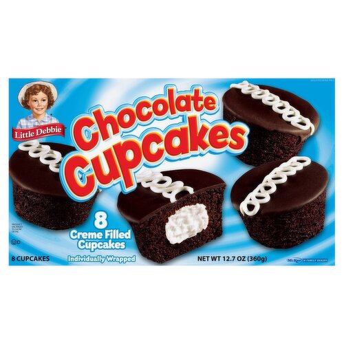 McKee Little Debbie Creme Filled Chocolate Cupcakes, 8 count, 12.7 oz