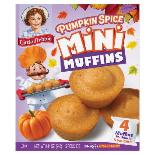 Little Debbie Pumpkin Spice Mini Muffins, 5 count, 8.44 oz