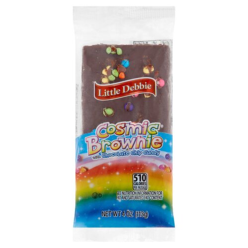 Little Debbie Cosmic Brownie with Chocolate Chip Candy, 4 oz