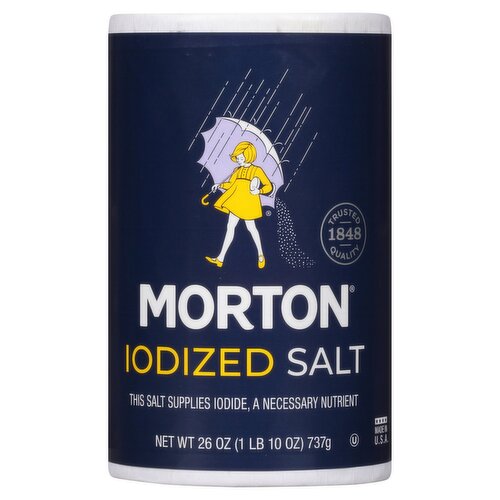 Morton Salt, Iodized, 26 Ounce