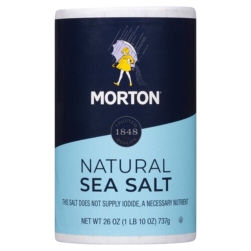 Morton Sea Salt, Natural All-Purpose, 26 Ounce