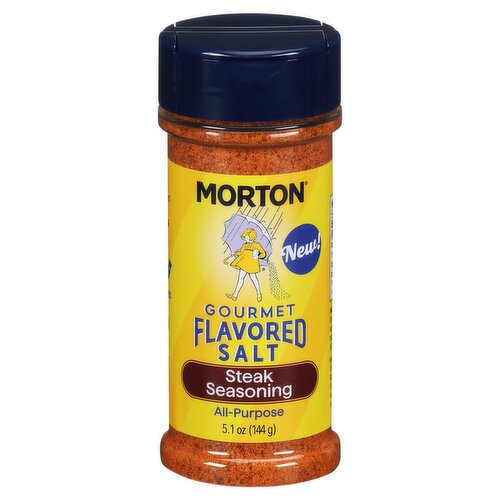 Morton Gourmet Flavored Salt Steak Seasoning, 5.1 oz