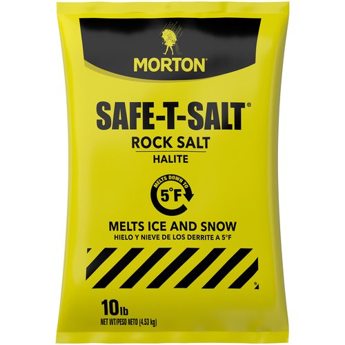 Morton Safe-T Rock Salt, 10 pound