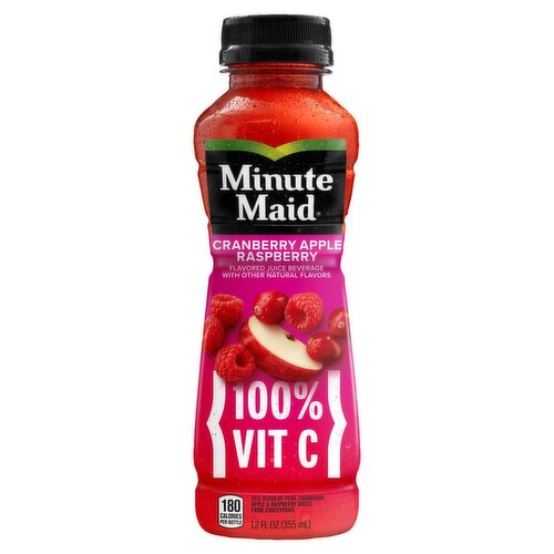 Minute Maid Cranberry Apple Raspberry Flavored Juice Beverage, 12 fl oz