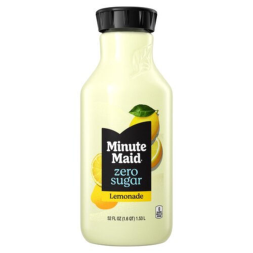 Minute Maid Zero Sugar Lemonade Bottle, 52 fl oz