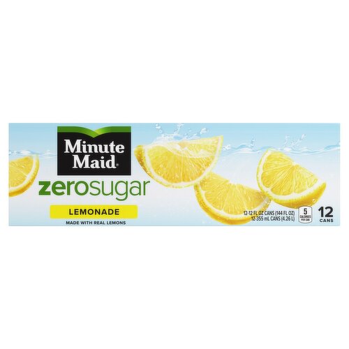 Minute Maid Zerosugar Lemonade Juice, 12 fl oz, 12 count