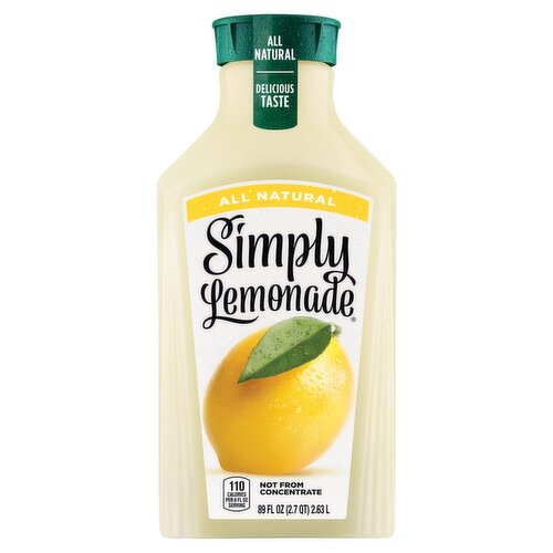 Simply Lemonade All Natural Lemonade, 89 fl oz