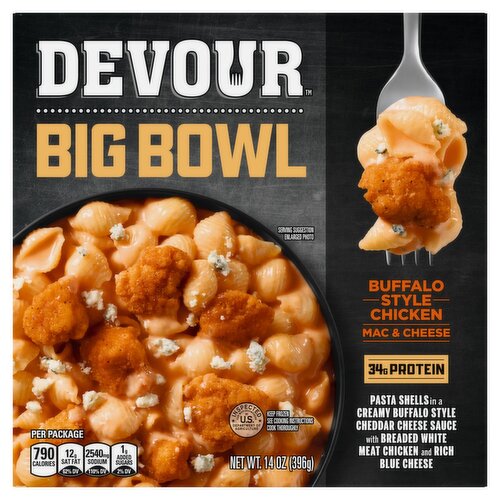 Devour Big Bowl Buffalo Style Chicken Mac & Cheese, 14 oz