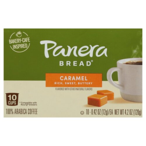 Panera Bread Caramel 100% Arabica Coffee, 0.42 oz, 10 count