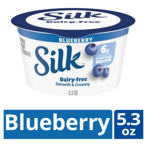 Silk Dairy-Free Smooth & Creamy Blueberry Soymilk Yogurt Alternative, 5.3 oz