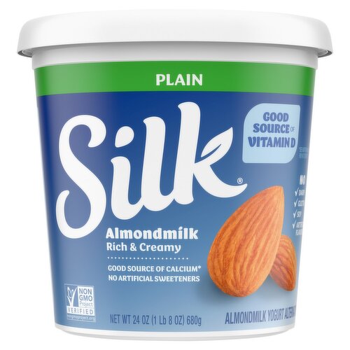 Silk Plain Almondmilk Yogurt Alternative, 24 oz