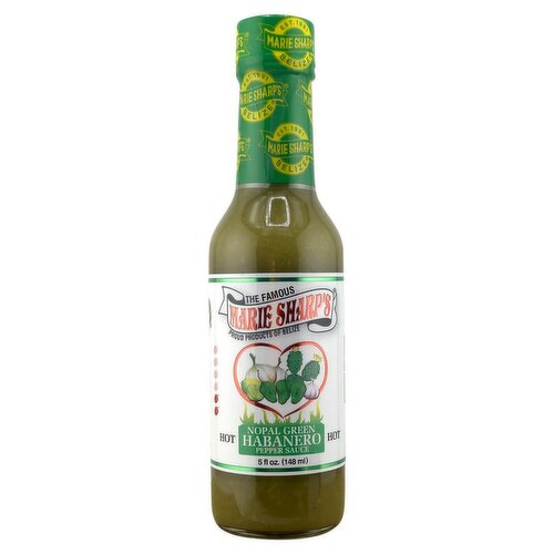 Marie Sharp's Hot Nopal Green Habanero Pepper Sauce, 5 fl oz