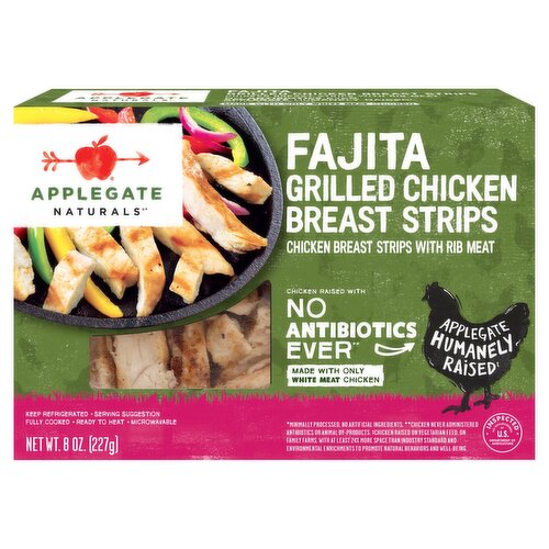 Applegate Natural Fajita Style Grilled Chicken Breast Strips, 8oz