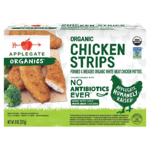 Applegate Organic Chicken Strips, 8oz (Frozen)