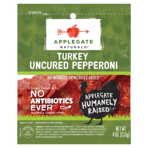 Applegate Naturals Turkey Uncured Pepperoni, 4 oz