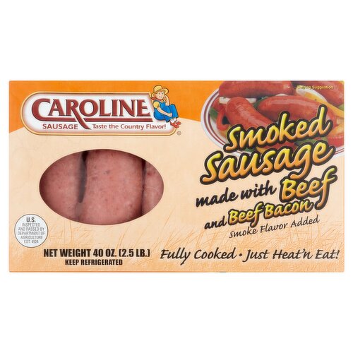 Caroline Smoked Sausage, 40 oz