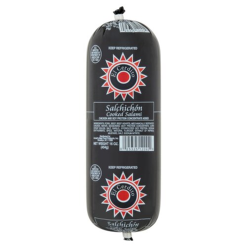 El Cerdito Salchichón Cooked Salami, 16 oz