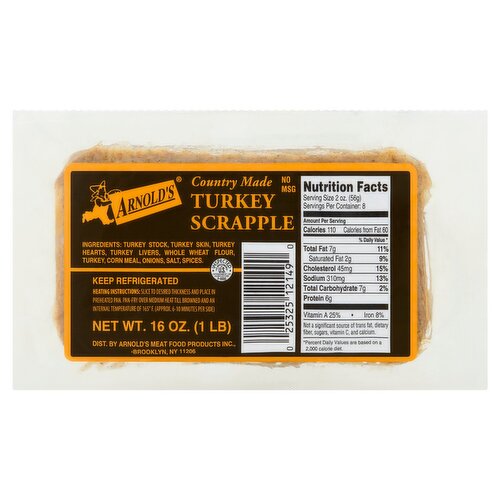Arnold's Turkey Scrapple, 16 oz