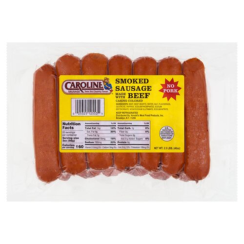 Caroline Smoked Sausage, 40 oz