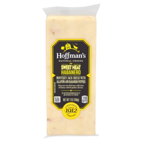 Hoffman's Monterey Jack Cheese with Jalapeño and Habanero Peppers Cheese, 7 oz