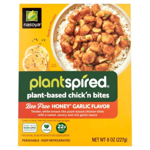 Nasoya Plantspired Bee Free Honey Garlic Flavor Plant-Based Chick'n Bites, 8 oz