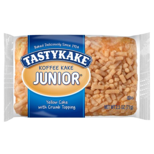 Tastykake Junior Koffee Kake Yellow Cake with Crumb Topping, 2.5 oz