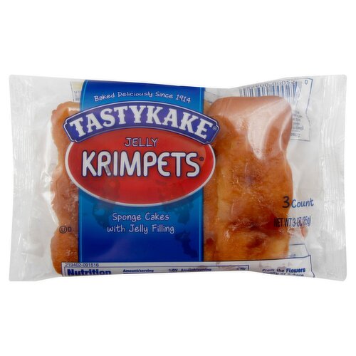 Tastykake Krimpets Sponge Cakes with Jelly Filling, 3 count, 3 oz