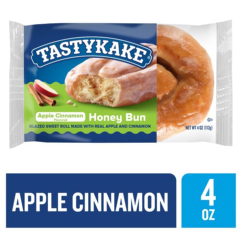 Tastykake Apple Cinnamon Flavored Honey Bun, 4 oz