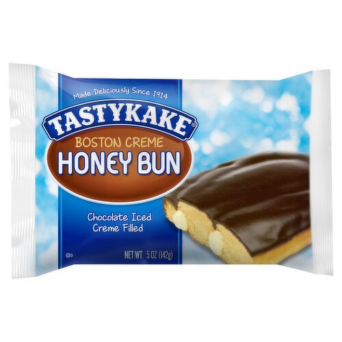 Tastykake Boston Creme Honey Bun, 5 oz