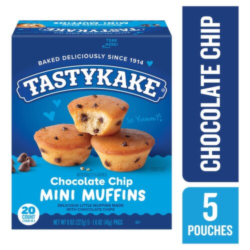 Tastykake Chocolate Chip Mini Muffins, 1.6 oz, 5 count