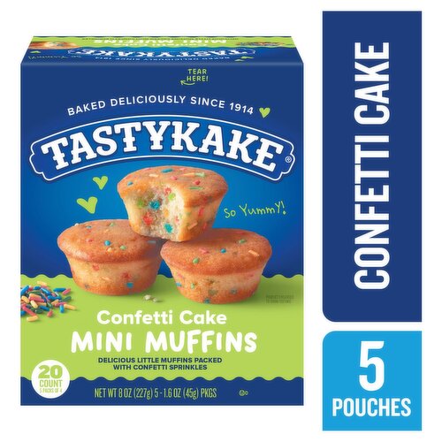 Tastykake Confetti Cake Mini Muffins, 1.6 oz, 5 count