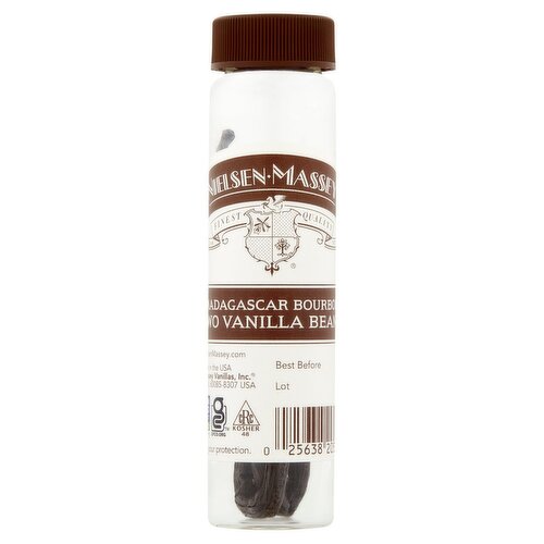 Nielsen-Massey Madagascar Bourbon Vanilla Beans, 2 count