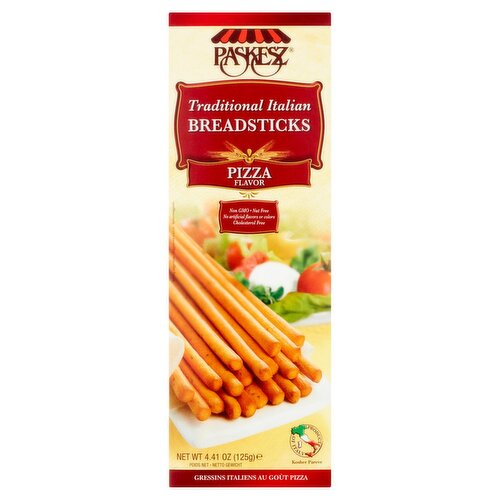 Paskesz Traditional Italian Pizza Flavor Breadsticks, 4.41 oz