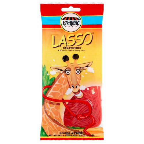 Paskesz Lasso Strawberry Candy Laces, 3.5 oz